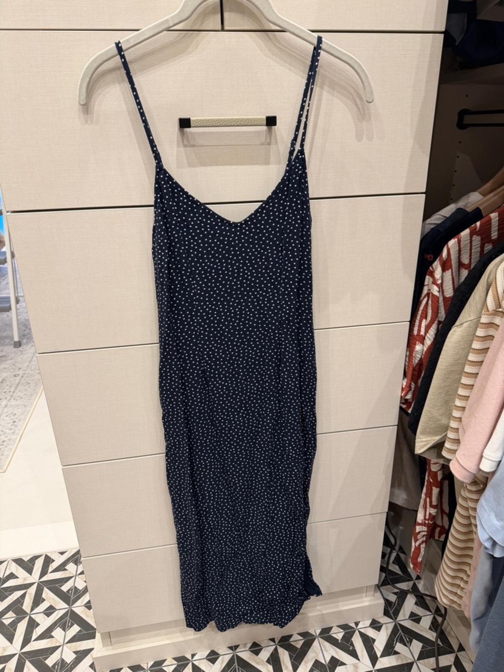 Abercrombie & Fitch Navy Polka Dot Camisole Dress